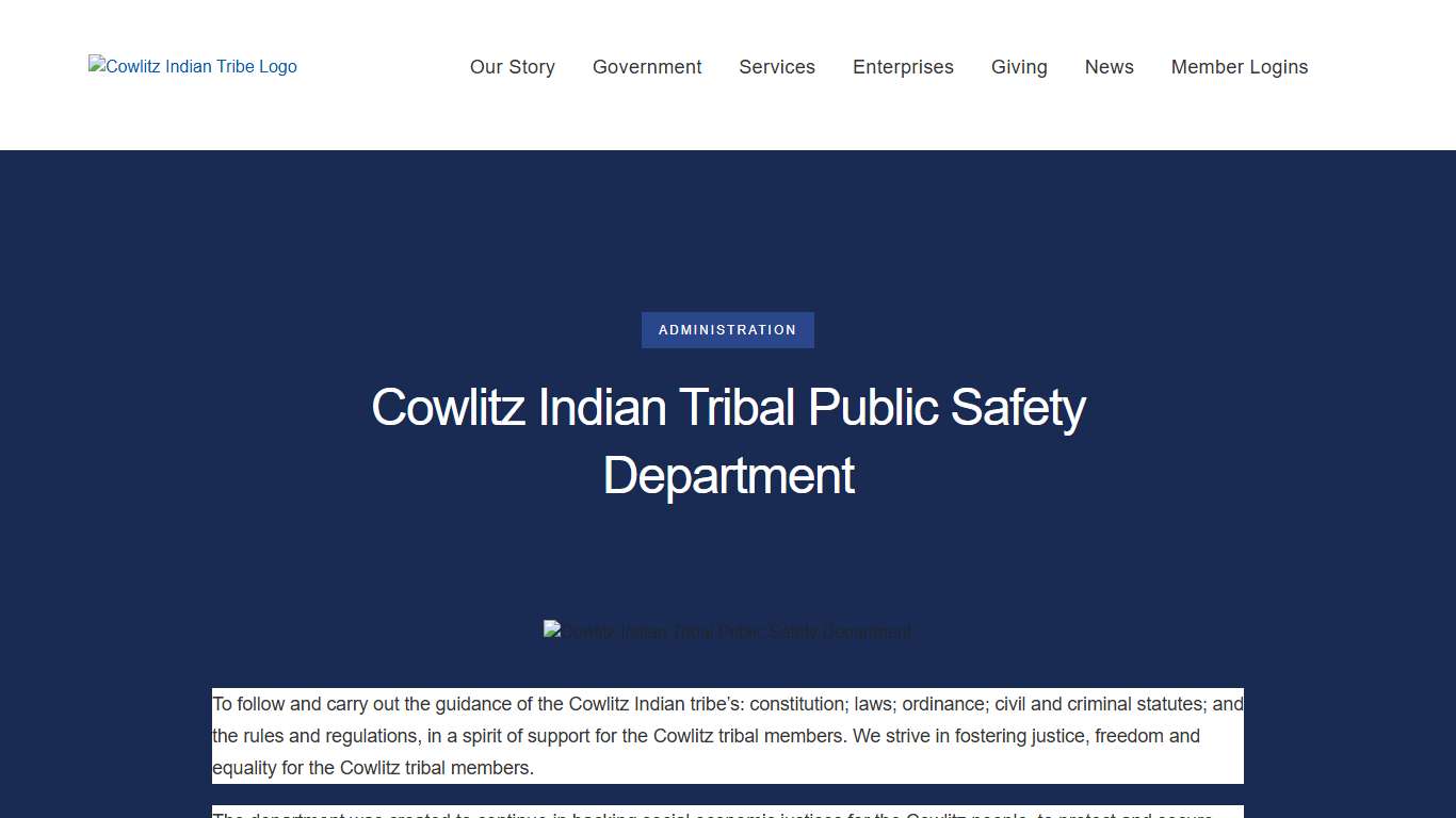 Public Safety The Cowlitz Indian Tribe